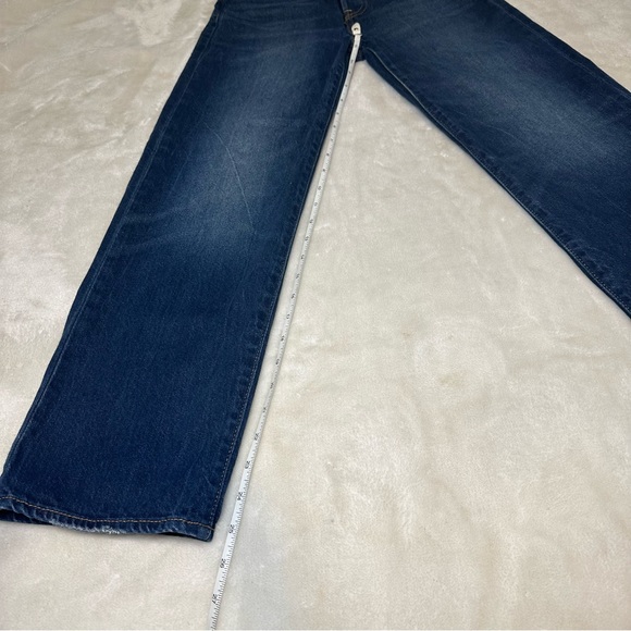 Levi's Premium High Rise Ribcage Straight Leg Dark Wash Denim Jeans Size 24 - Picture 10 of 13